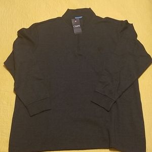CHAPS Quarterzip pullover Navy Blue Mens 2XB